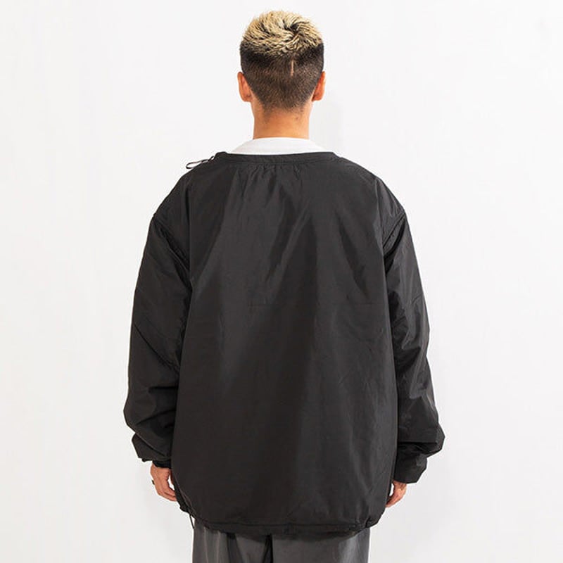 APPLEBUM crew neck pullover jacket black | DISCO