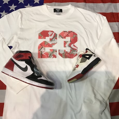 DISCO SHOES BOX #23 longsleeve Tee white