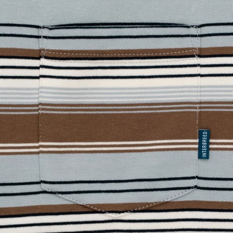 INTERBREED French Terry Striped Tee / Sax (サックス)