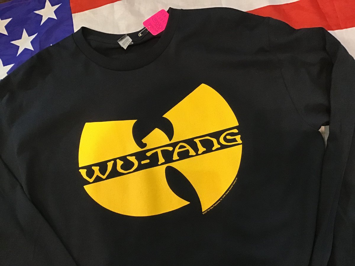 WU-TANG CLAN official logo longsleeve tee BLACK