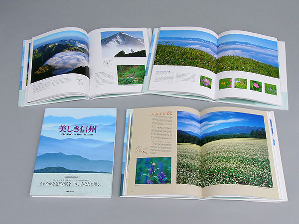 信州　の　四季　写真　集　ハードカバー 緑色　稀少本　長野 original