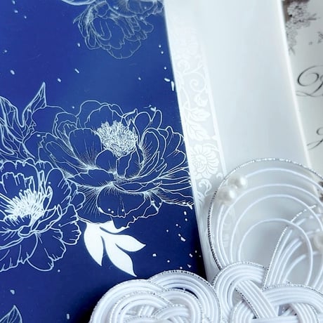【Christina Reefa転写紙】芍薬の宵(瑠璃紺)