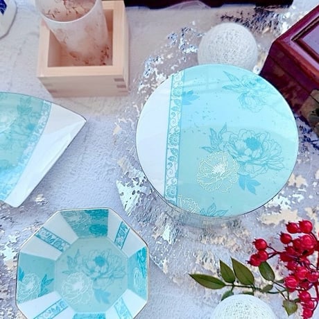 【Christina Reefa転写紙】芍薬の宵(花緑青)