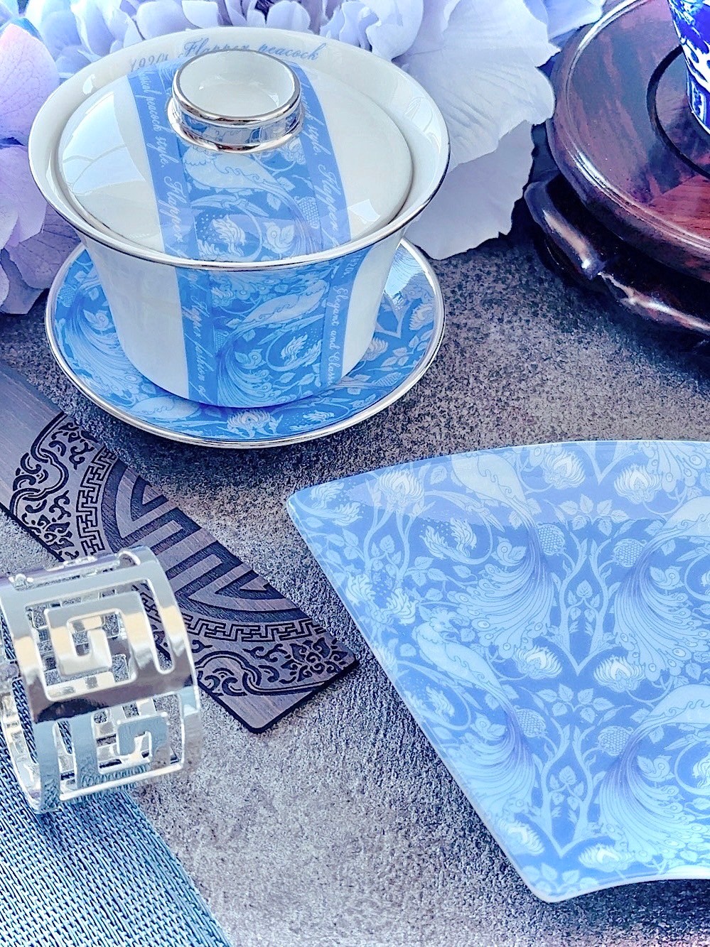 Christina Reefa転写紙】孔雀クラシック(ブルー) | Anela Style