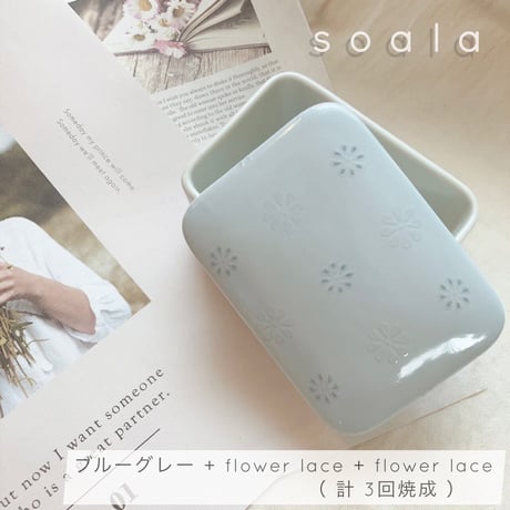 【favori de soala転写紙】flower lace A4サイズ (白盛り転写紙)