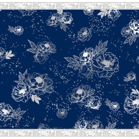 【Christina Reefa転写紙】芍薬の宵(瑠璃紺)