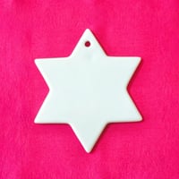 【転写紙をお買い上げの方限定】オーナメント白磁 ⑤ 六角星