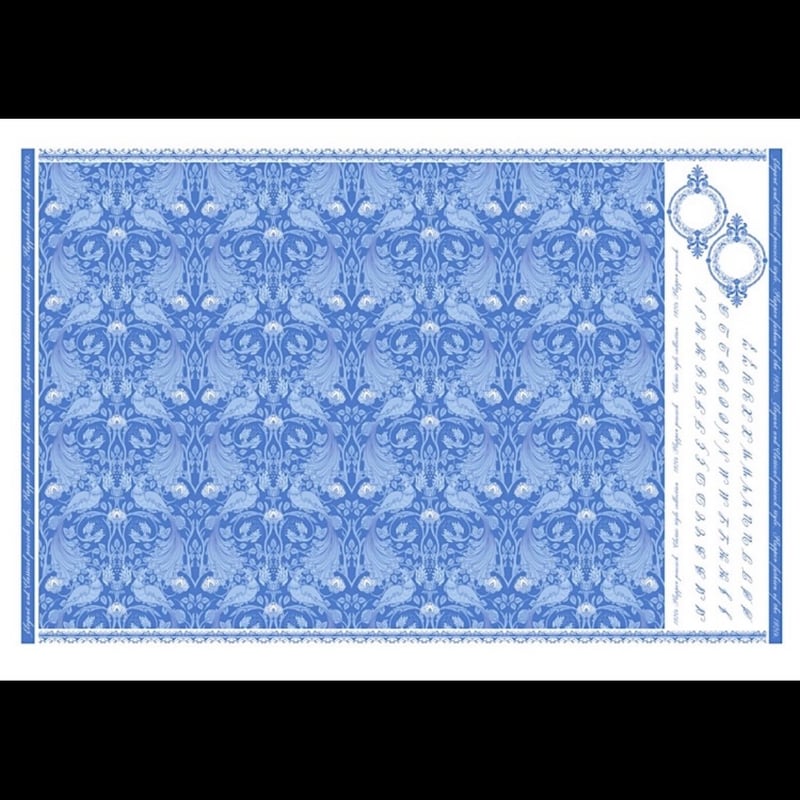 Genieve Figgis by Alison Gingeras 絶版 Christina Reefa転写紙】孔雀クラシック(ブルー) | Anela Style