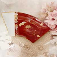 【Christina Reefa転写紙】「つや赤まきえ・和モダンいちょう」