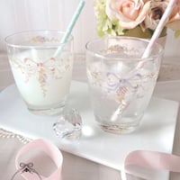 【Dolce転写紙】ガラス用ドルチェリボン(ピンク＆パープル)