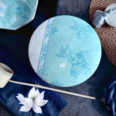 【Christina Reefa転写紙】芍薬の宵(花緑青)