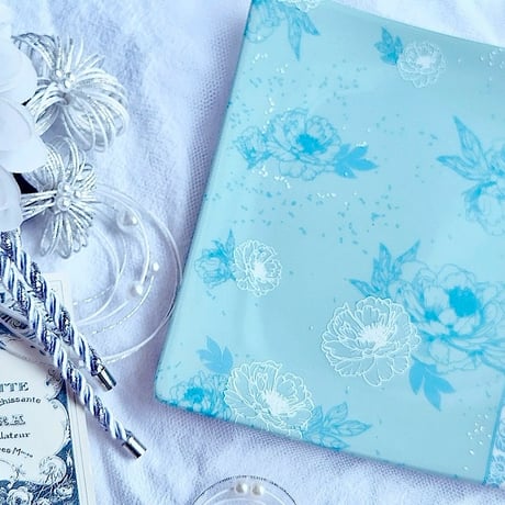 【Christina Reefa転写紙】芍薬の宵(花緑青)