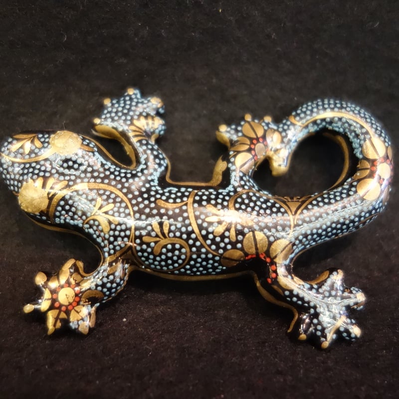 縁起飾りヤモリ青粒 | 金澤・東山 九谷焼「宮」goo