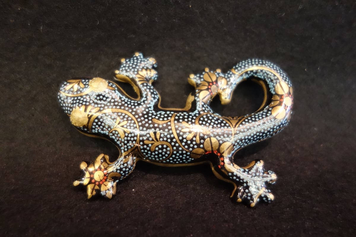 ヤモリ 縁起飾りヤモリ青粒 | 金澤・東山 九谷焼「宮」goo