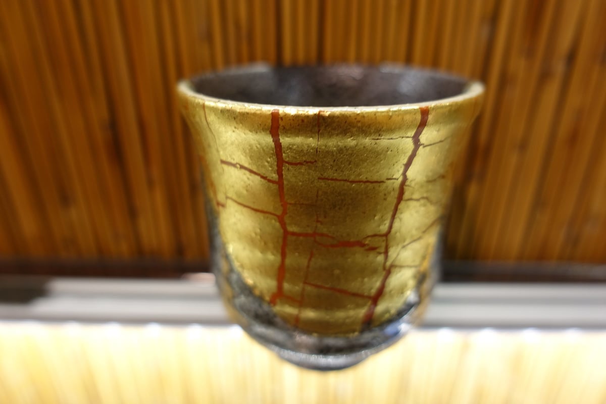 金彩 金輪線 陶器 焼物 器 8客 おまけ2客 金彩 金輪線 陶器 焼物