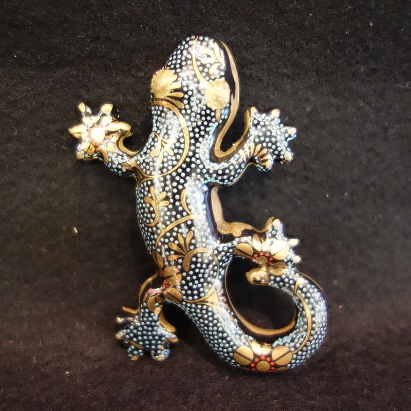 縁起飾りヤモリ青粒 | 金澤・東山 九谷焼「宮」goo