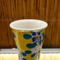 フリーカップ　花紋（青白）珠峰窯