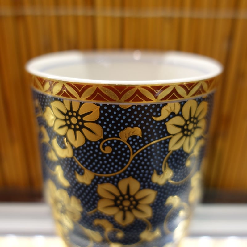 湯呑 青粒鉄線唐草 金山窯 | 金澤・東山 九谷焼「宮」goo