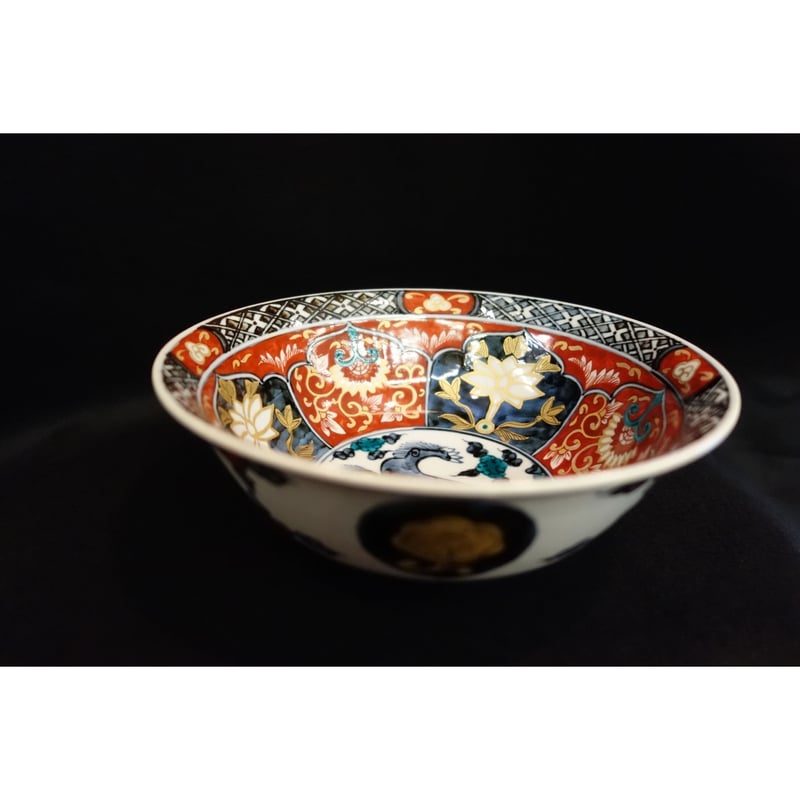 伊万里 鉢 古伊万里 染錦 草花蟠桃文 六角鉢 明治時代 E1794 | iichi 日々