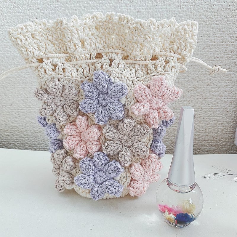 お花モチーフのミニ巾着 カラフル | Vintage Rose