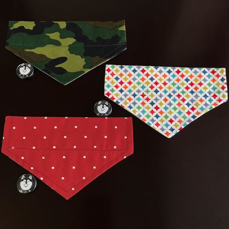 No.3093☘️ 犬猫用 バンダナ Mサイズ チェック ブラックウォッチ No