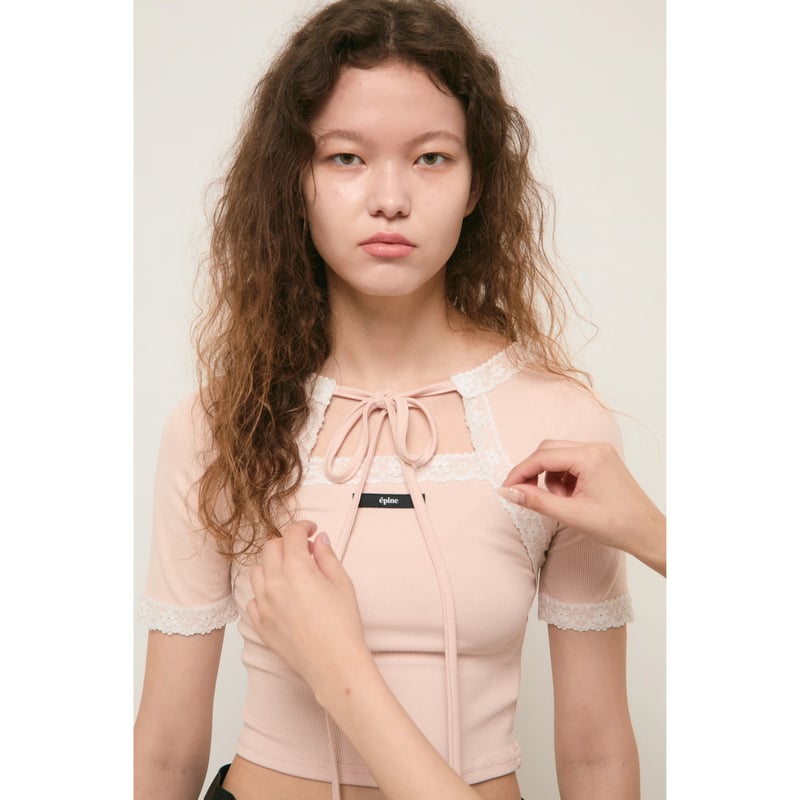 トップス epine lace rib 2way top épine lace rib 2way top トップス エピヌ epine