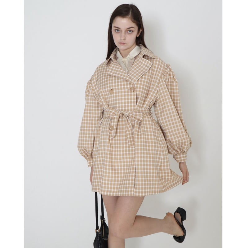 arm volume mini trench coat check | épine