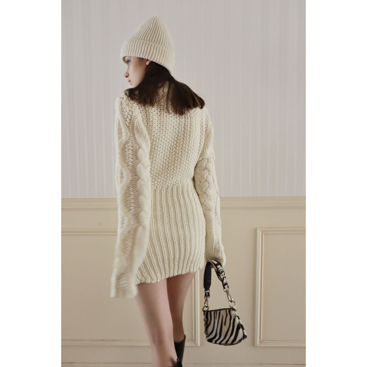 cable knit lady onepiece ivory | épine 