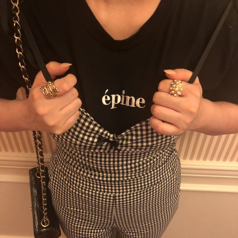 epine embroidery tee black | épine