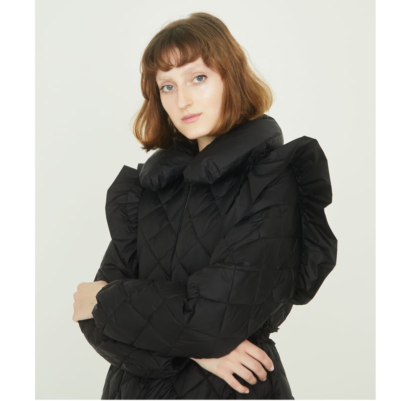 é zipper quilting long down coat black | épine é zipper quilting long down coat black | épine