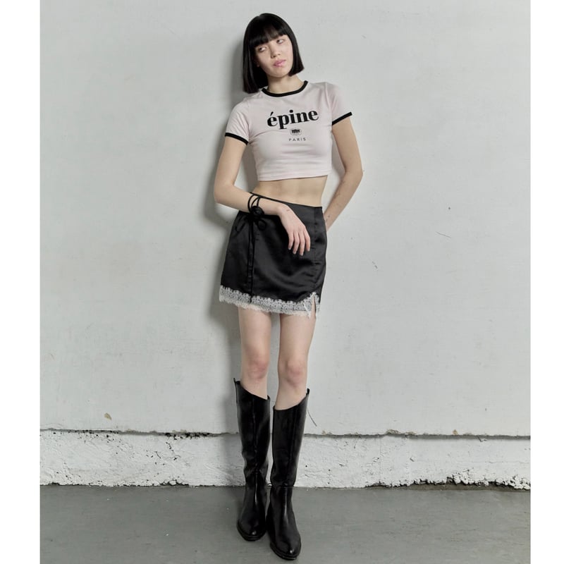 épine エピヌ Tシャツ ミニT épine embroidery tee ice blue | épine