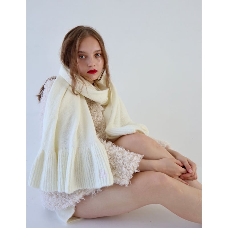 epine Eé frill knit muffler(最終値下げ)