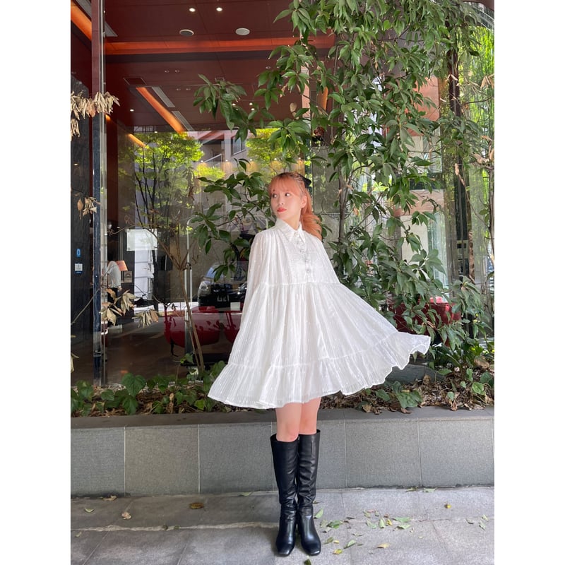 Sister Jane ヘブン ラッフル ミディアム ドレス sister jane》Atlantic Jewel Mini Dress | épine