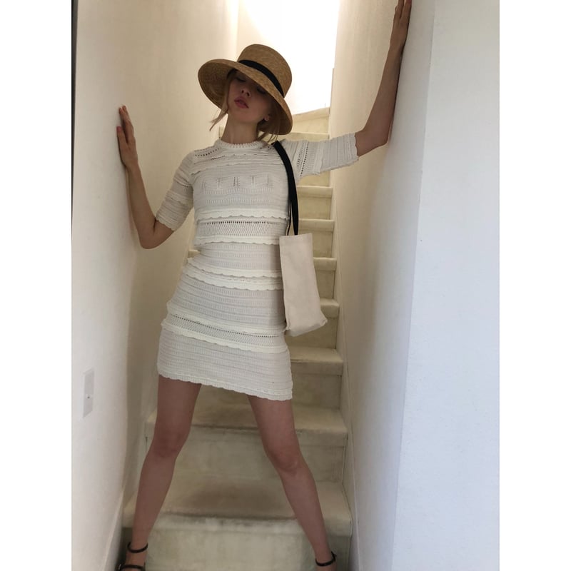 summer knit crochet onepiece | épine