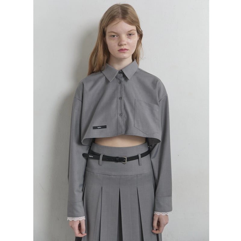 épine lace back ribbon short shirt(2color) | épine épine lace back ribbon short shirt(2color) | épine