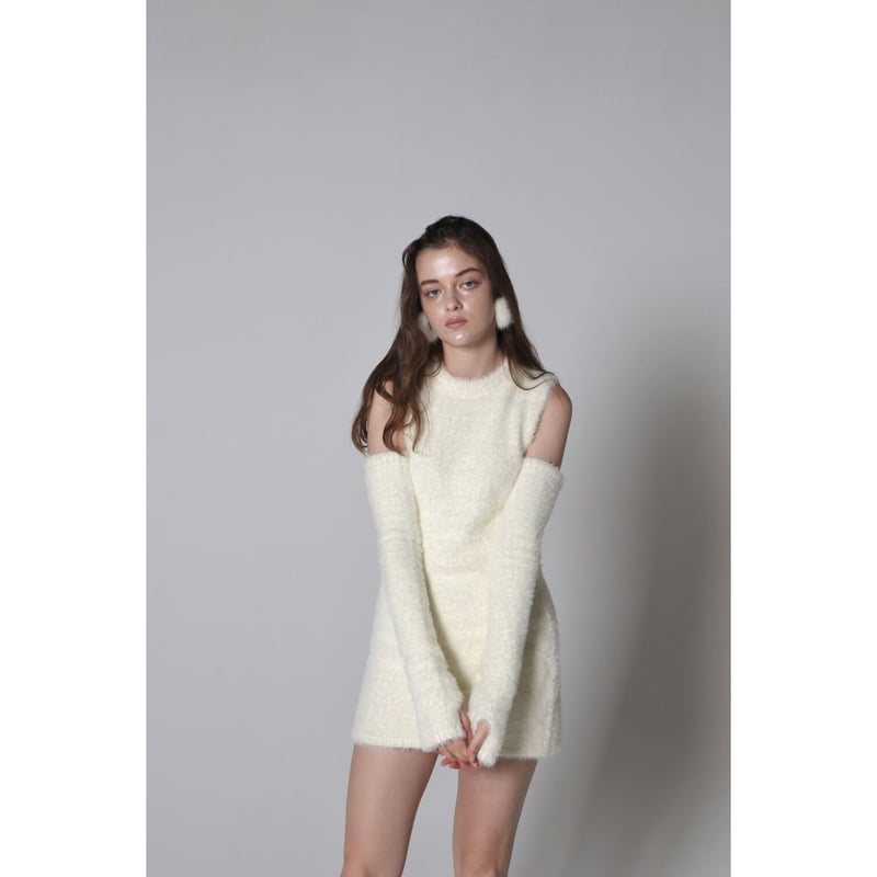 Eé arm warmer mohair onepiece ivory | épine Eé arm warmer mohair onepiece ivory | épine