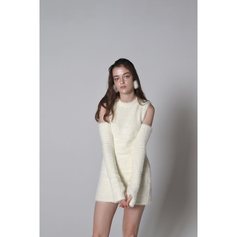 Eé arm warmer mohair onepiece ivory | épine