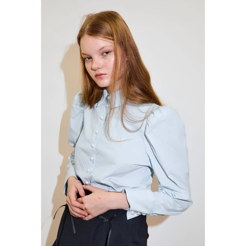 ÉPINE PARIS Pearl blouse blue | épine