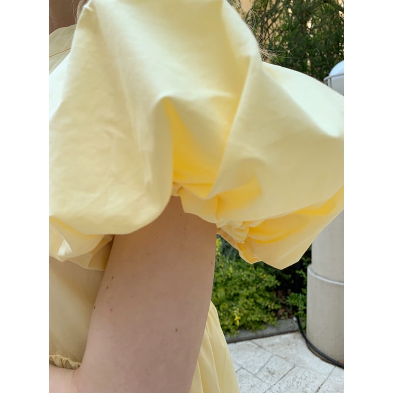 puff sleeve tiered onepiece lemon | épine
