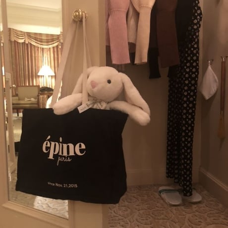 épine shop bag tote black