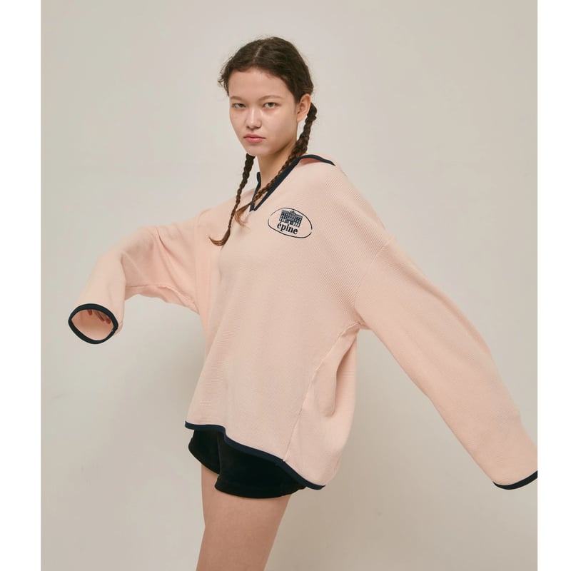 épine emblem piping thermal tops épine emblem piping thermal tops(2color) | épine