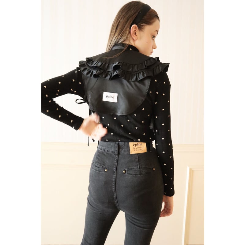 épine label Heart high neck black | épine 