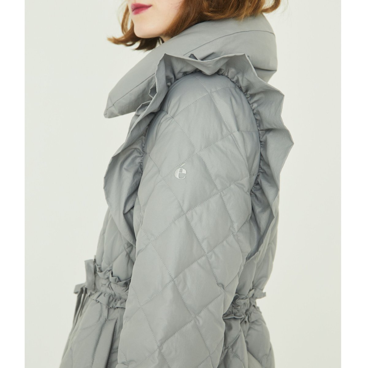 é zipper quilting long down coat gray | épine é zipper quilting long down coat gray | épine
