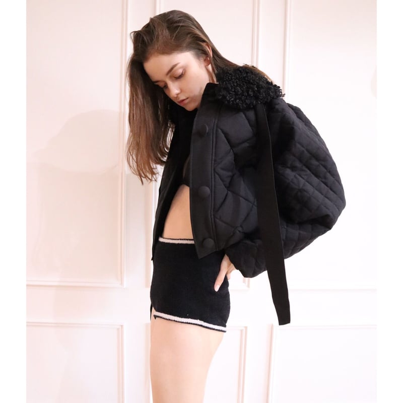 amerge epine エピヌキルティングコートブラック量産地雷