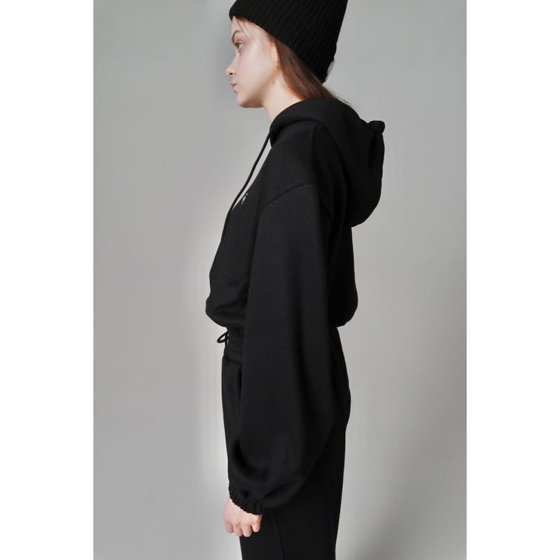 Eé knit hoodie black