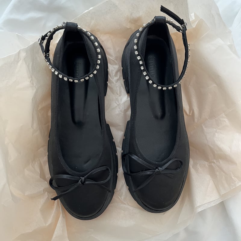 bijou strap satin ballet shoes | épine