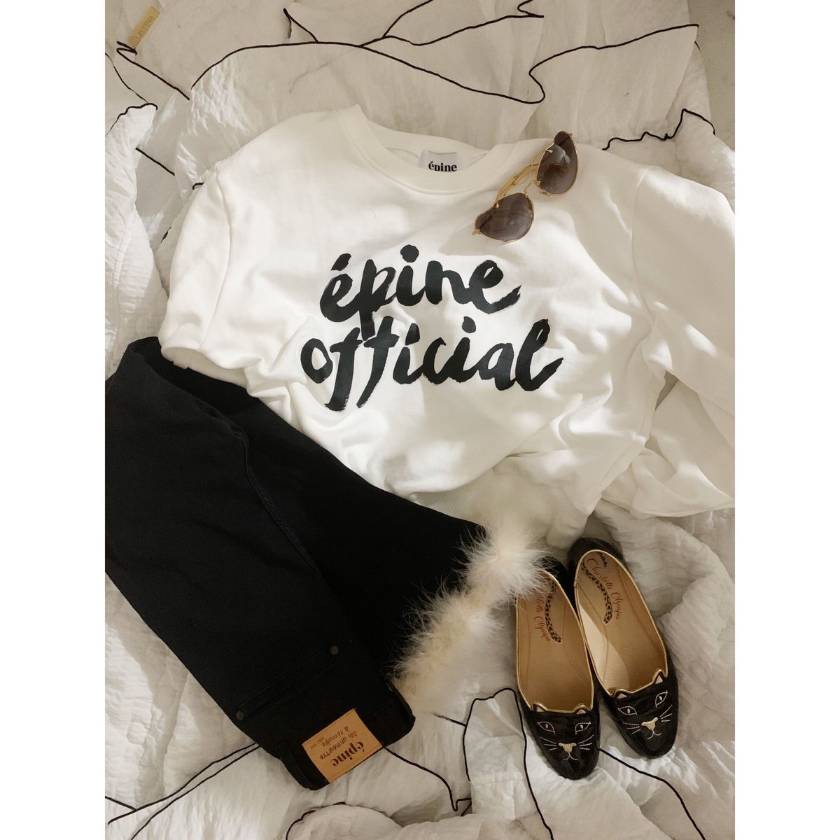 限定品】happy bag 5点セット （sweat:white×black） | épine