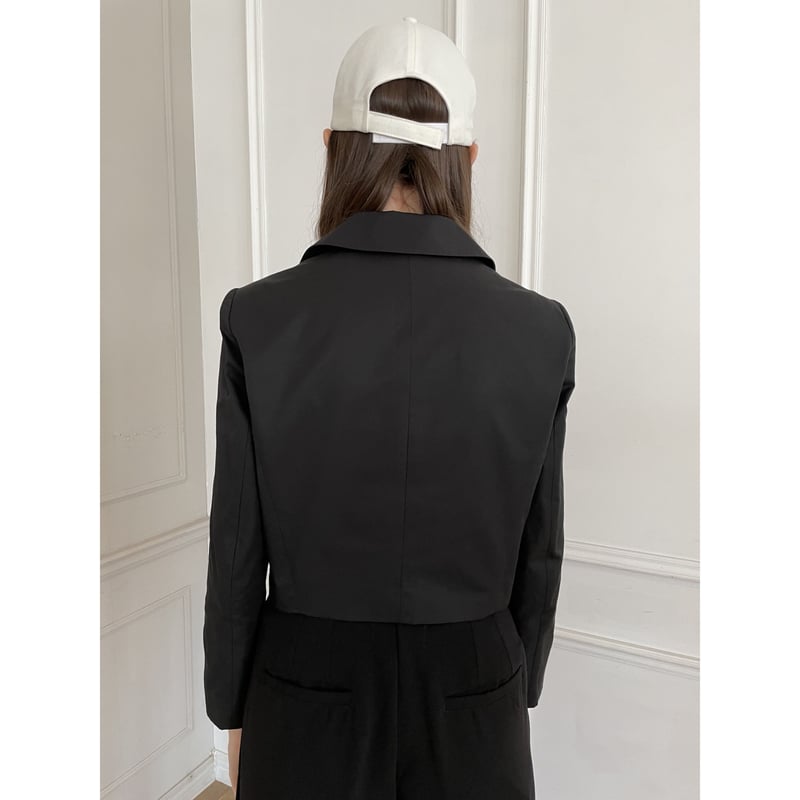 épine logo lining short jacket black | épine épine logo lining short jacket black | épine