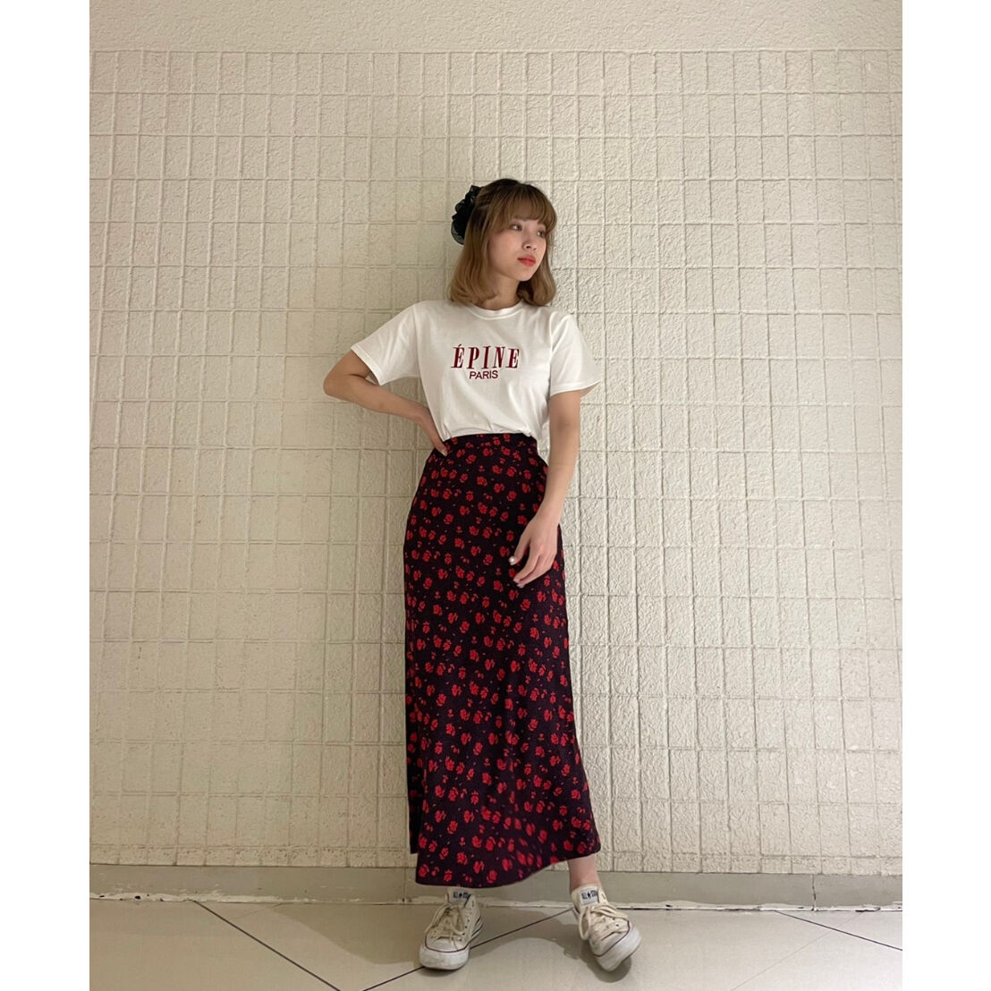 限定品】ÉPINE PARIS tee white×red | épine