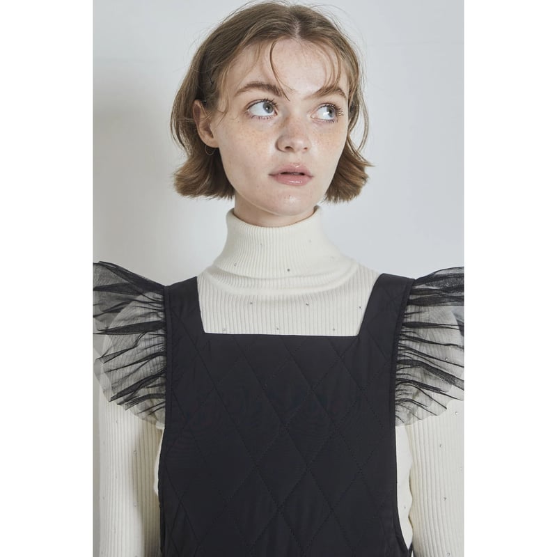 épine label rhinestone rib knit high neck(4colo épine label rhinestone rib knit high neck(4colo